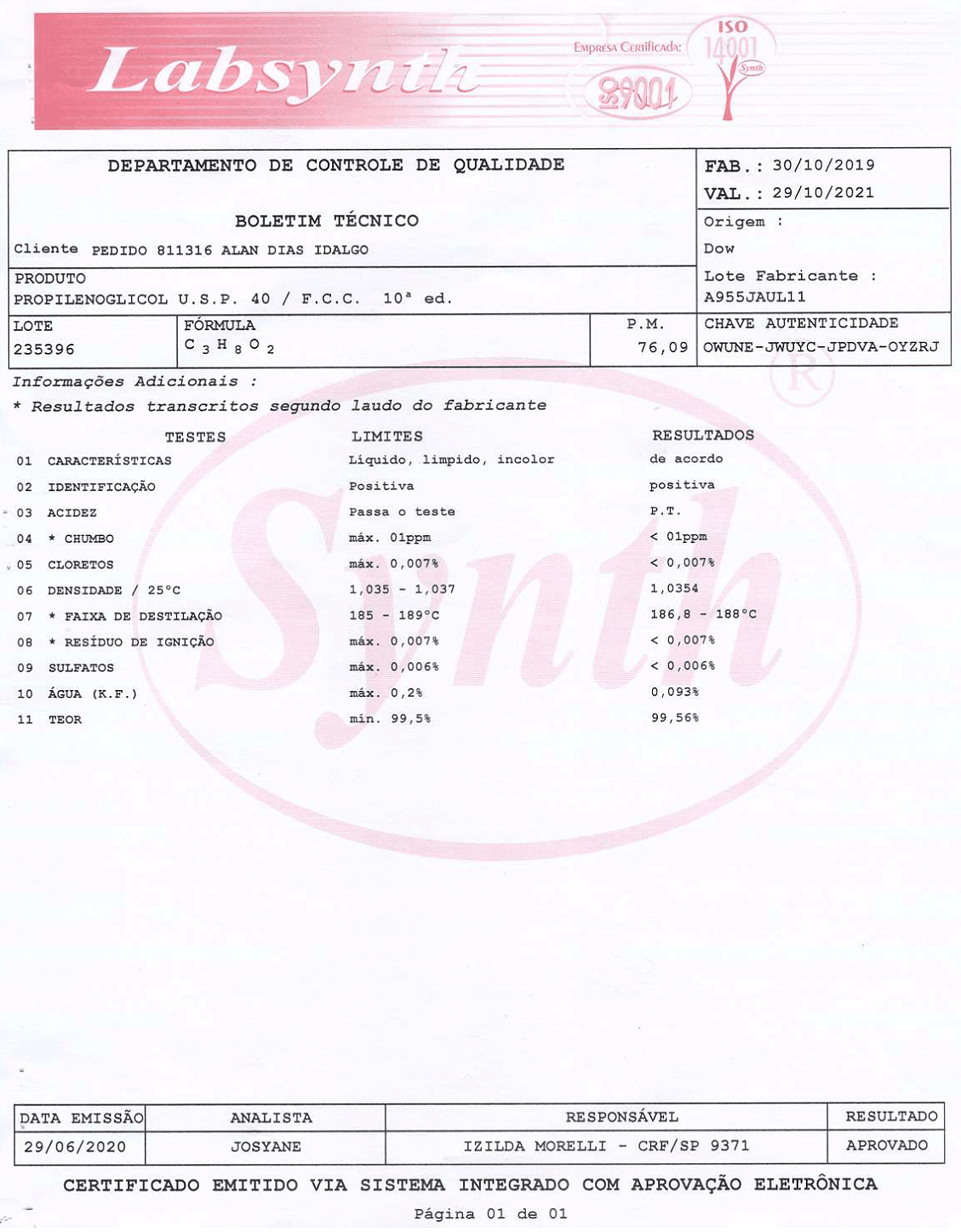 Laudo PG